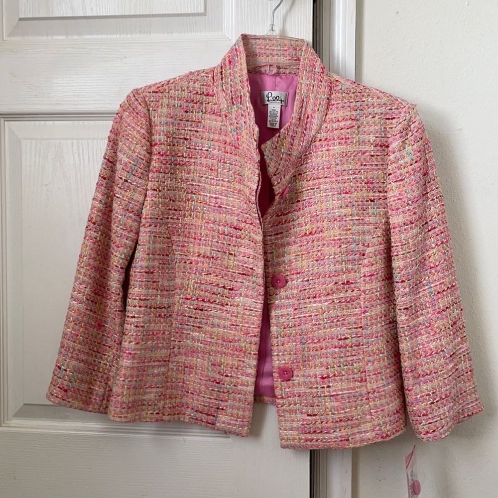 Lily Pulitzer Madeline jacket Hibiscus pink #64785